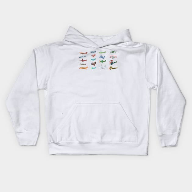 Technology Airplane Kids Hoodie by Alvd Design